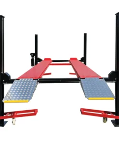 Katool 4H950 9,500lbs Heavy Duty 4 Post Parking Car Lift with Rolling Jack, Casters, Ramps, Jack Tray & Drip Trays Included